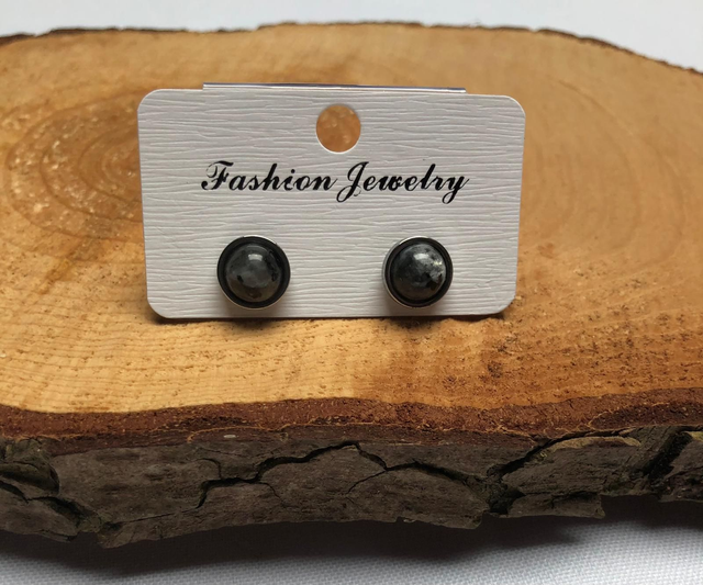 Boucles d'Oreilles en Larvikite
