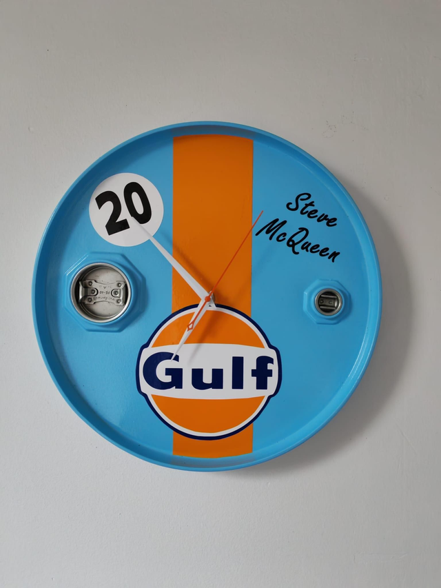 Petite horloge murale gulf Réalisée sur commande