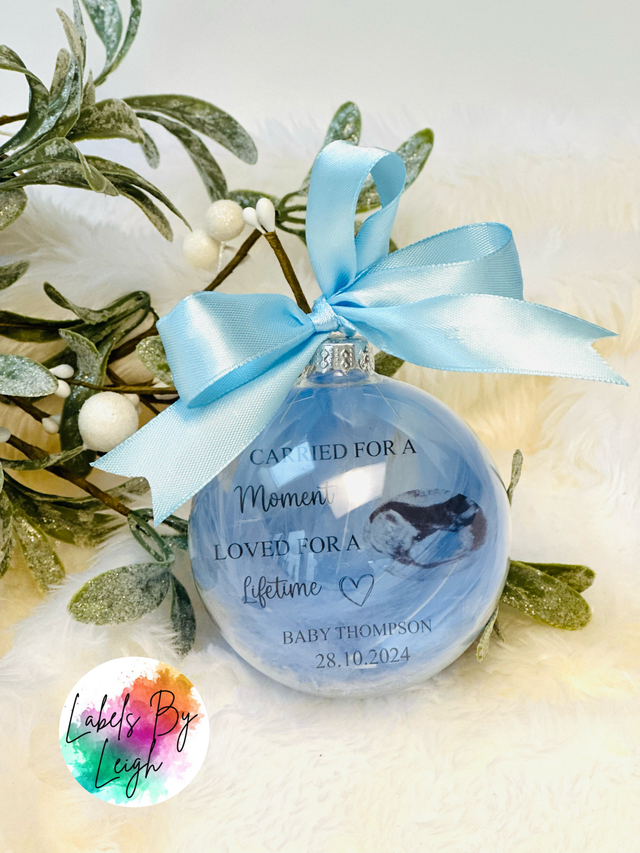 Baby scan memorial bauble 