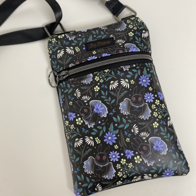 Floral Mothman Crossbody Phone Bag
