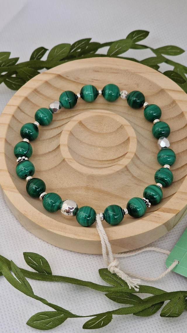 Bracelet Malachite en 0,8 cm