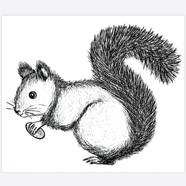 Stempel Eichhörnchen Patrick 5x6cm