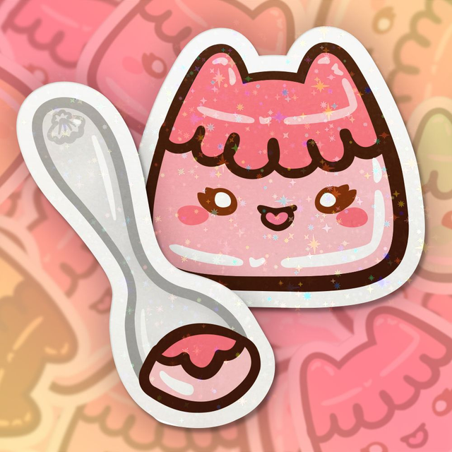 Sticker Holo ♡ Série Pudding