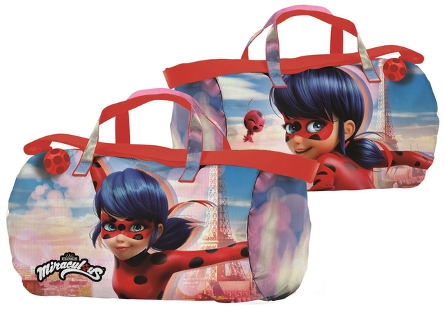 Très Grand SAC DE SPORT / Sac de Voyage Spacieux MIRACULOUS LADYBUG 43CM