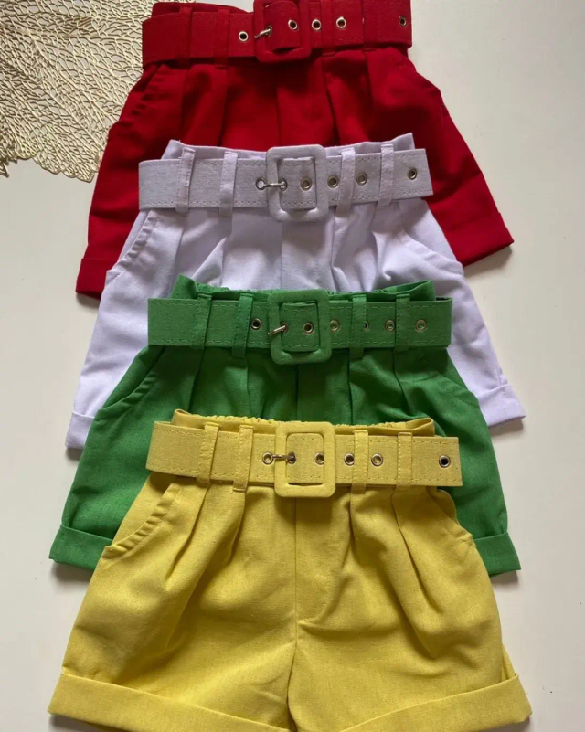 Short Linho com Cinto