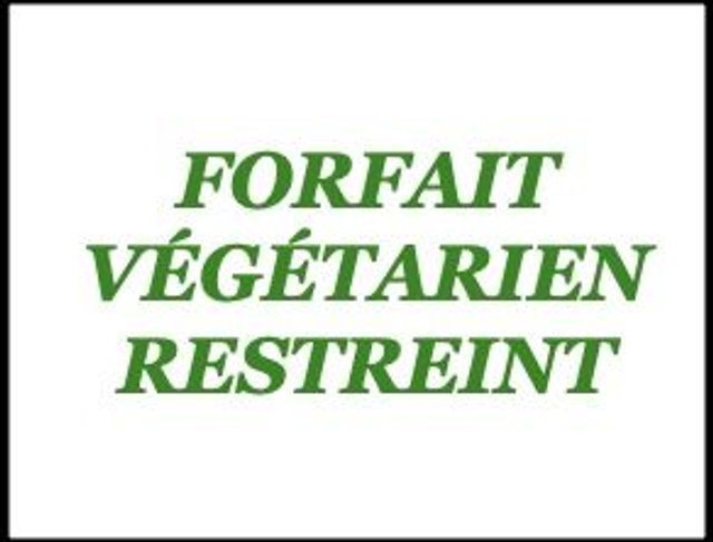 Forfait végétarien restreint