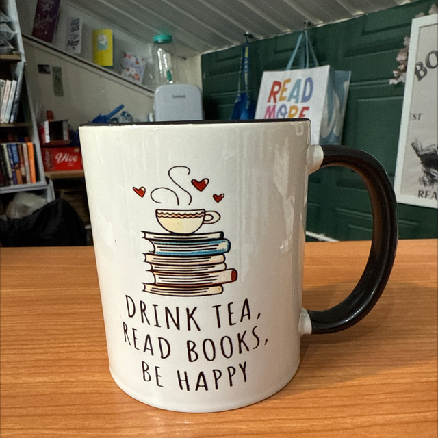 Drink Tea Read Books Cup