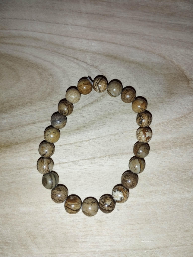 Jaspe paysage bracelet en perles de 8 mm 
