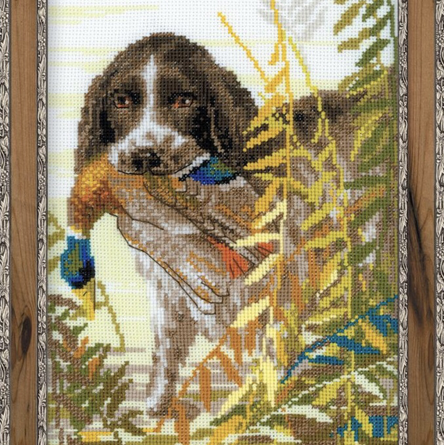 RIOLIS Hunting Spaniel Counted Cross Stitch Kit