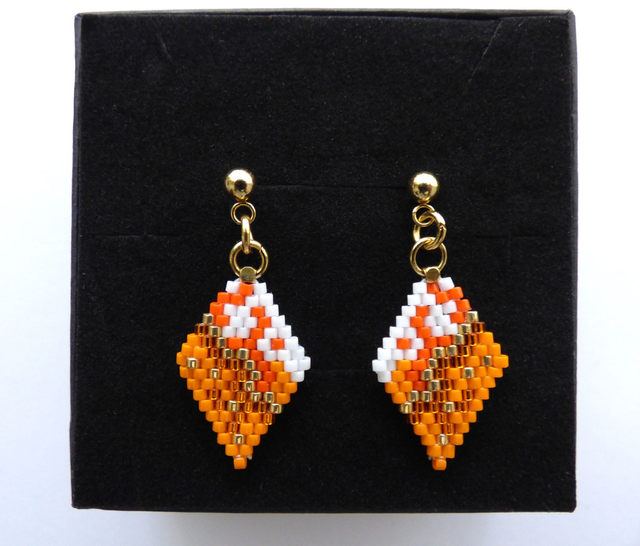 Boucles d'oreilles Ondine - orange