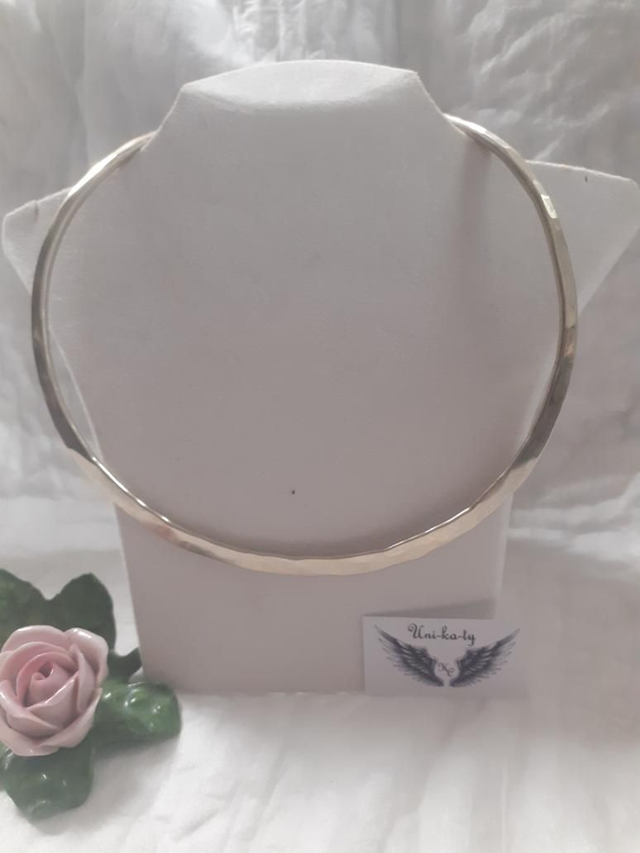 Halsreif 925 Sterlingsilber gehämmert