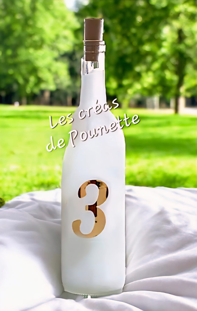 Stickers pour bouteille numéro seul (10 cm maximum)