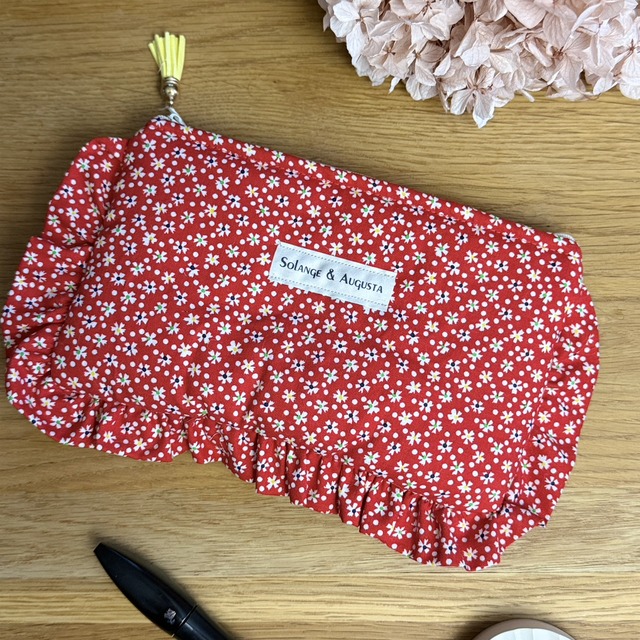 Pochette froufrous petites fleurs