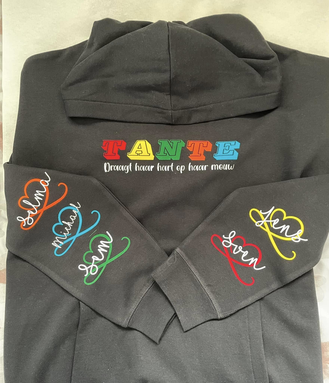 Hoodie met bedrukking