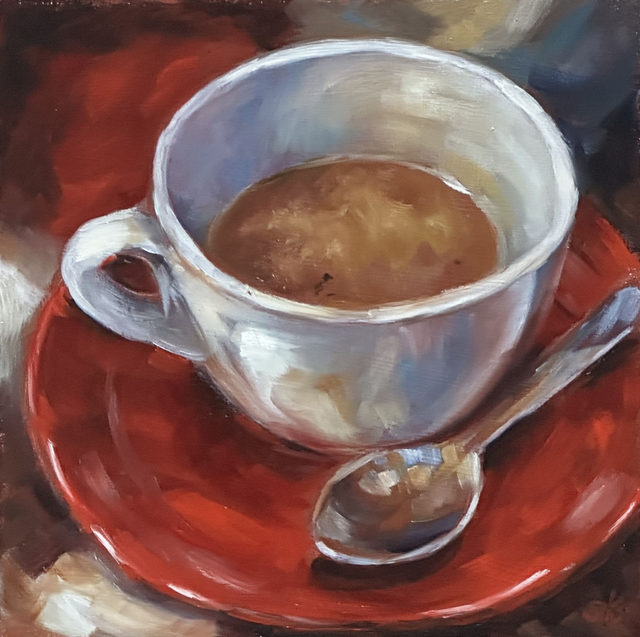 Ein Moment für mich - Feine Ölmalerei für dein Zuhause