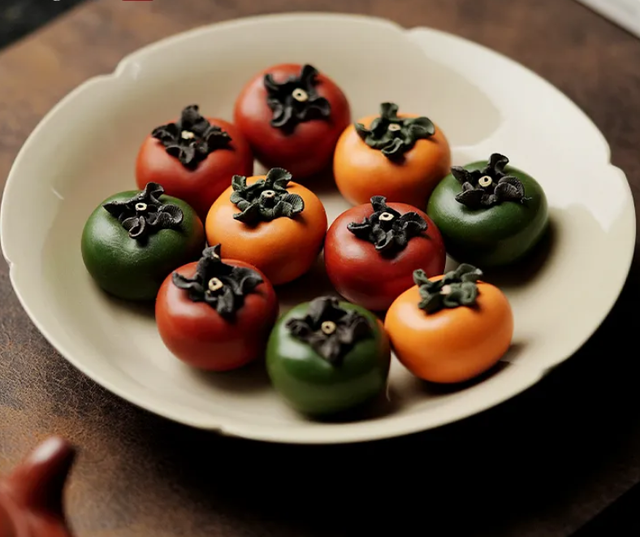 Miniature persimmon tea pet ornament【迷你小柿子茶宠摆件】