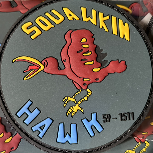 SQUAWKING HAWK KC135 Nose Art Patch