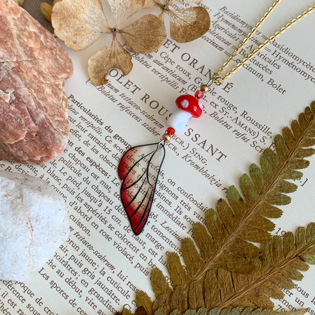 Collier Aube des Songes rouge