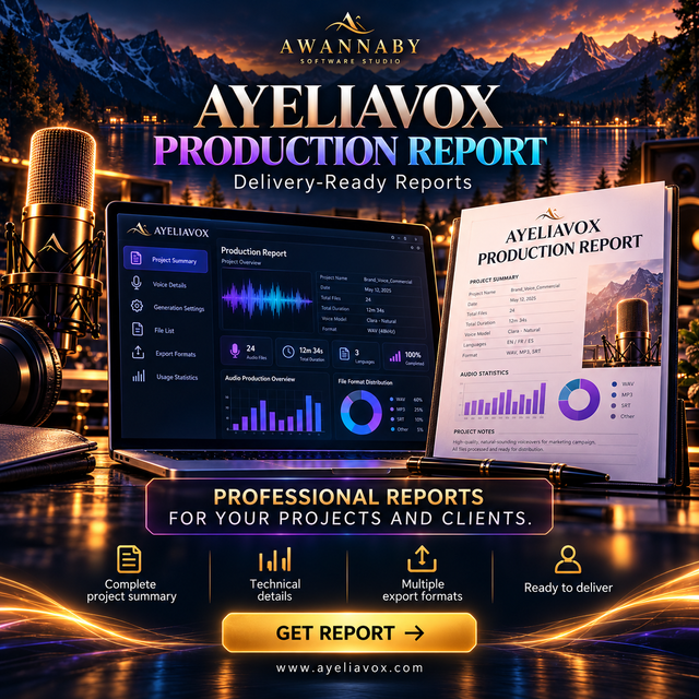 AYELIAVOX PRODUCTION REPORT — Delivery-Ready Production PDF