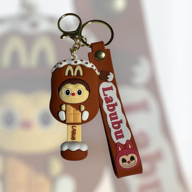 0670 - Labubu - bruin - ijsje met witte topping