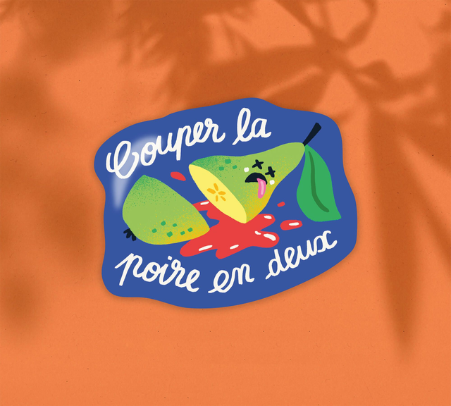 Sticker "Couper la poire en 2" 🍐🔪🩸