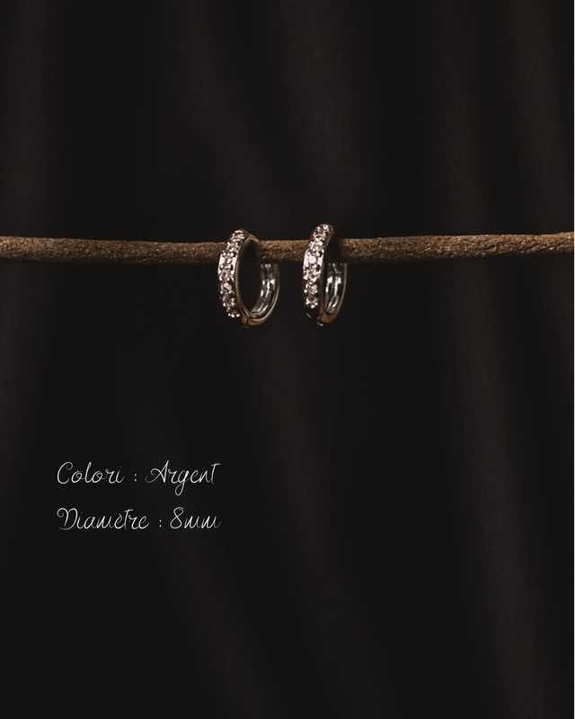 Anneau brillant • Argenté