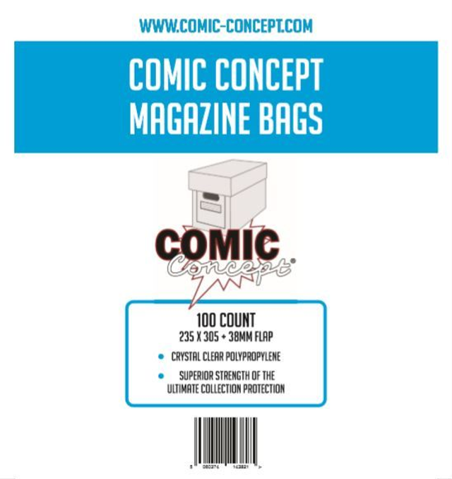 100 Magazine bags Comic Concept 