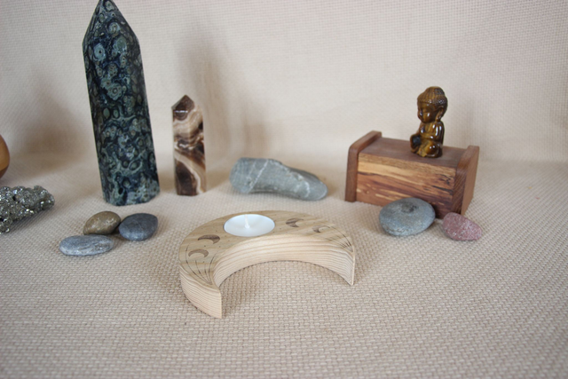 Bougeoir photophore lune