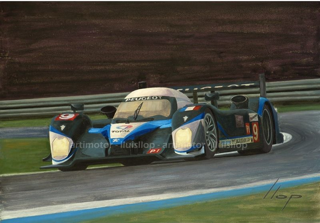 Artimotor Giclée 48x33 (numerada) - 2009 Marc Gene - Peugeot 908 - 1º Le Mans