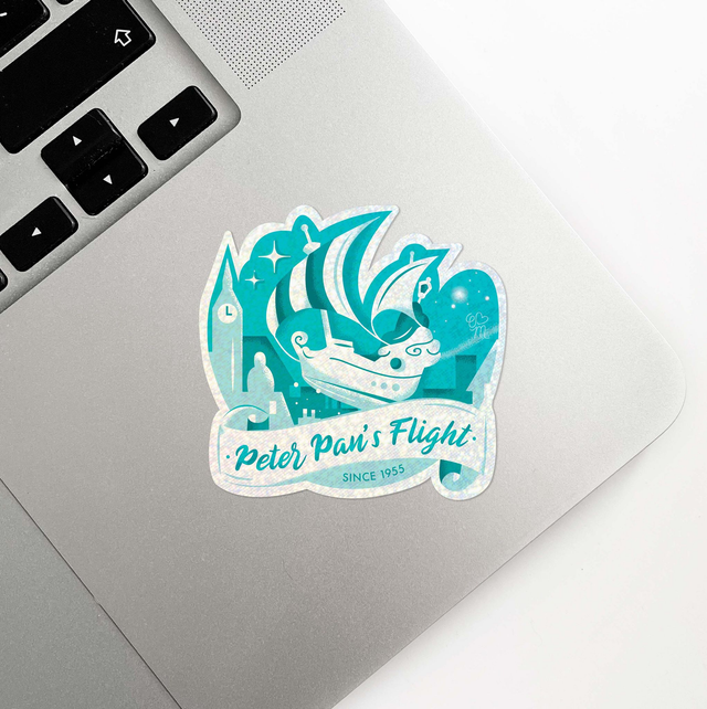 Sticker holographique Attractions Légendaires | 01 Peter Pan's Flight