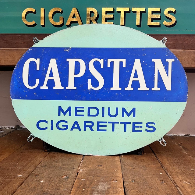 Large 20th Century Capstan And Strand Cigarettes Sales Advertising Sign 