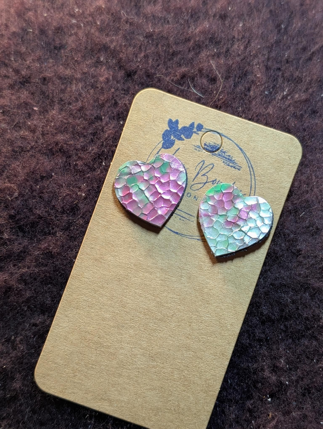 Boucles d'oreilles Lovely vert rose