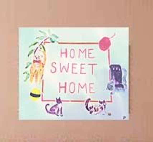 Sweet Home CATS Painted Word Art