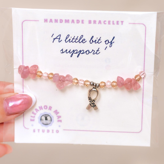 'Hope Support' Crystal Bracelet (Pink)