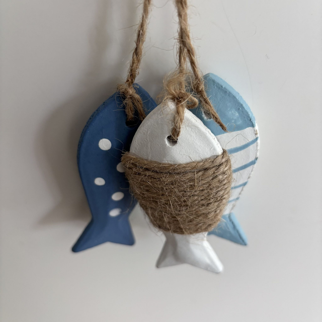Set of 3 Wooden Fish