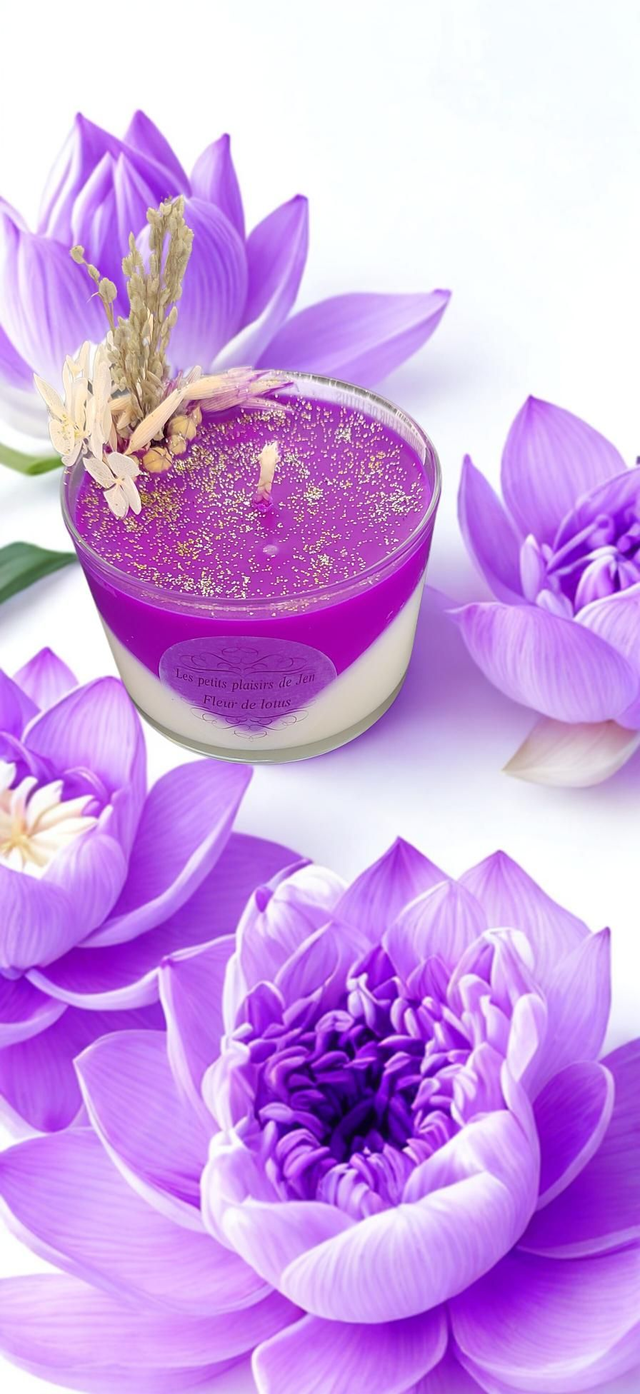Bougie fleur de lotus 