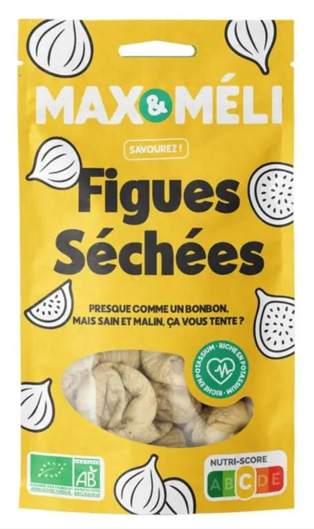 Figues Séchées Bio 250g | Max &amp; Méli Fruits Secs