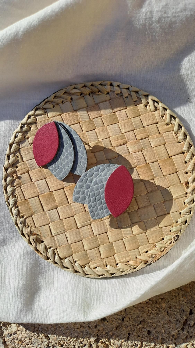 Boucles d'oreilles en matières végétales de pommes 