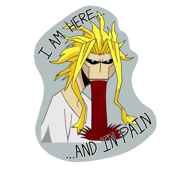 All Might Pain Sticker