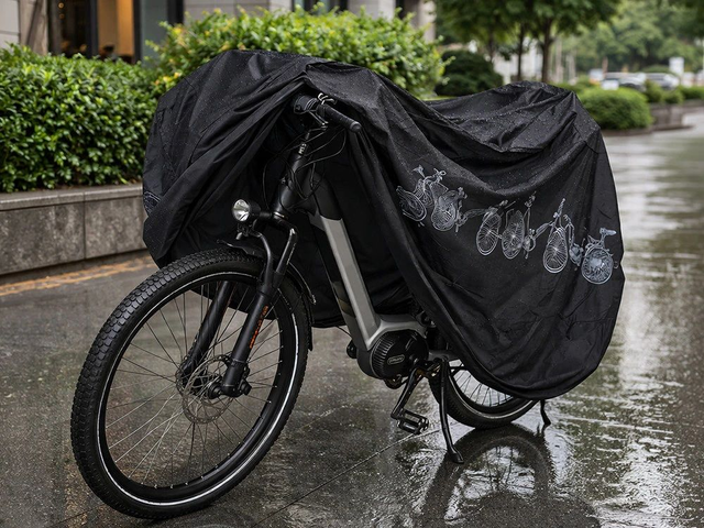 Housse de vélo Etanchéité Bâche noire pour scooter 200x105 mm