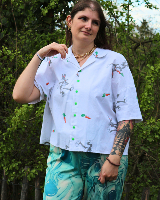 🥕 Chemise Bugs Bunny & Carottes – Pièce unique 🥕 Taille 42