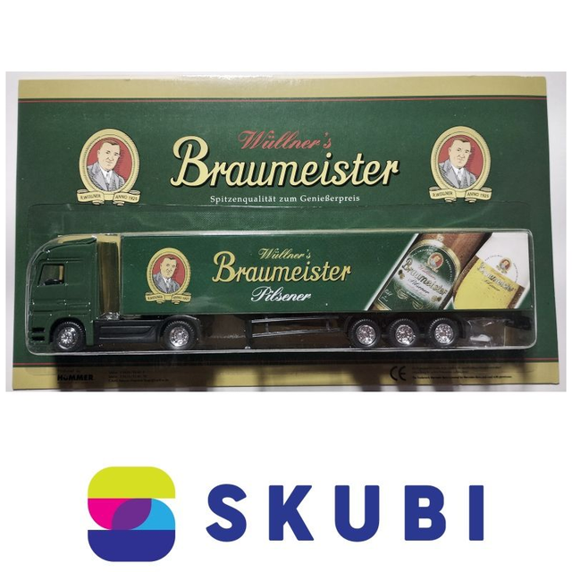 Reklamní kamion s návěsem Mercedes Actros - Wüllners Braumeister Pilsener - model 1:87 H0