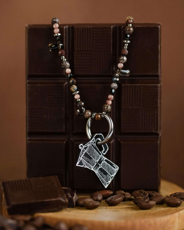 Zawieszka/kolczyk kawiarka srebrna