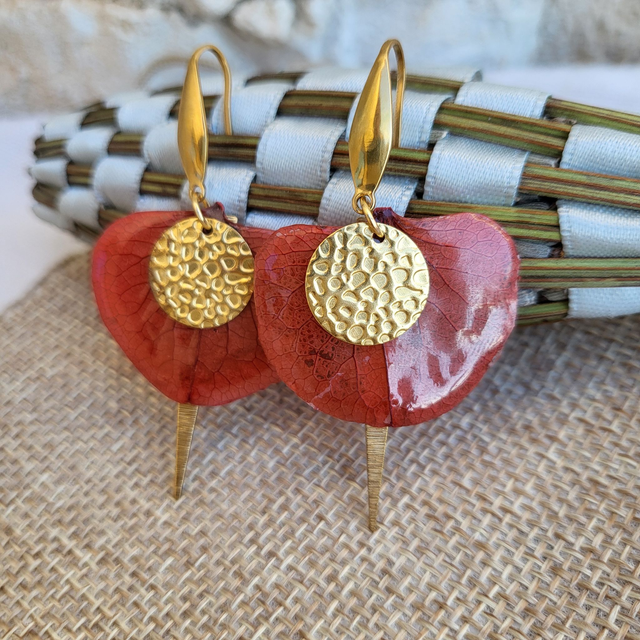 BOUCLES D'OREILLE Fleur Hortensia