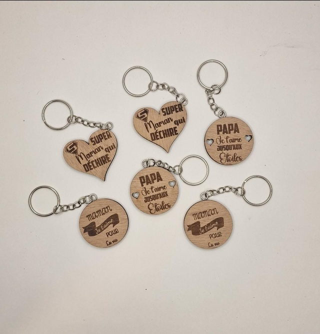 Porte clé en bois 