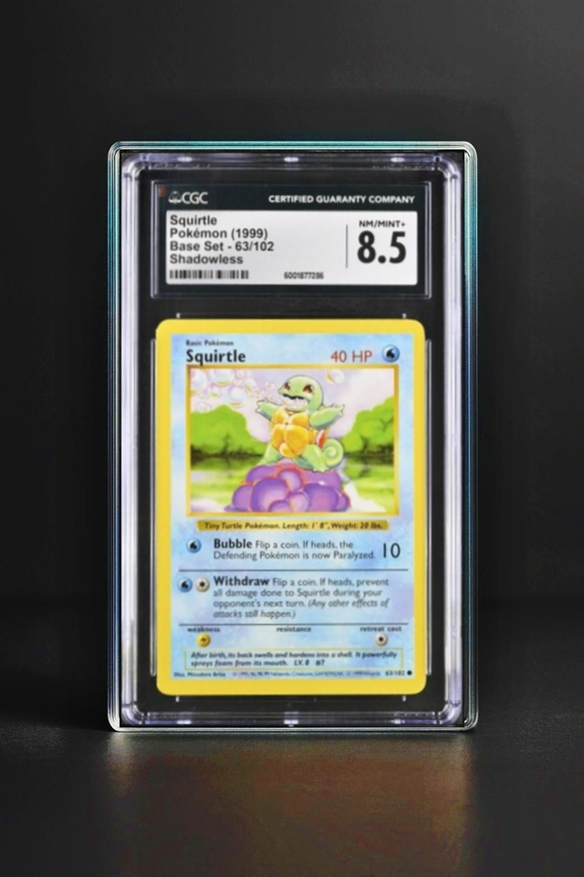 SQUIRTLE , BASE SET 1999 SHADOWLESS [CGC 8,5]