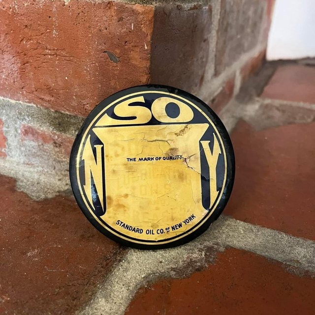1930’s SOCONY (Standard Oil Company of New York) hand compact mirror