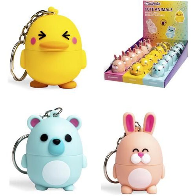 Martinelia World Animals Lip Balm Keychain