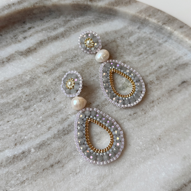 Ohrringe Drop mit Süßwasserperle