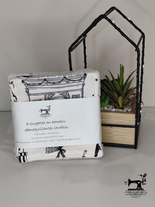 Lingettes Bambou &quot;PETITE ROBE NOIRE&quot;